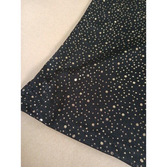 Vintage SMU Design Shirt Womens M Mock Neck Black & Gold Short Sleeve - Picture 7 of 7